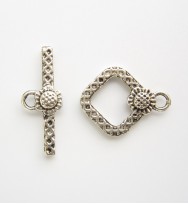 Square Flower Toggle Clasp